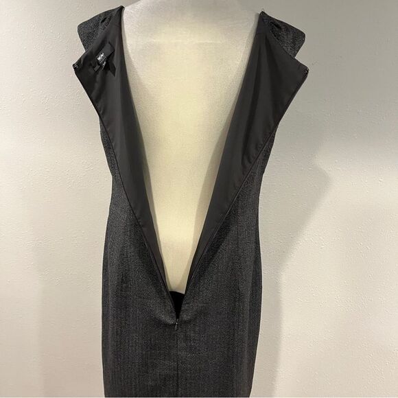 Mossimo Elegant v-neck sleeveless charcoal mini Dress size 14 - Picture 7 of 12